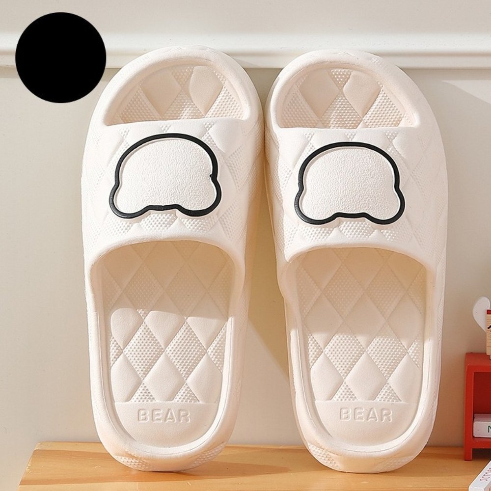 New Bear Slippers Indoor Non-slip Thick Soles Floor Bedroom Bathroom Slippers - Picture 11 of 12